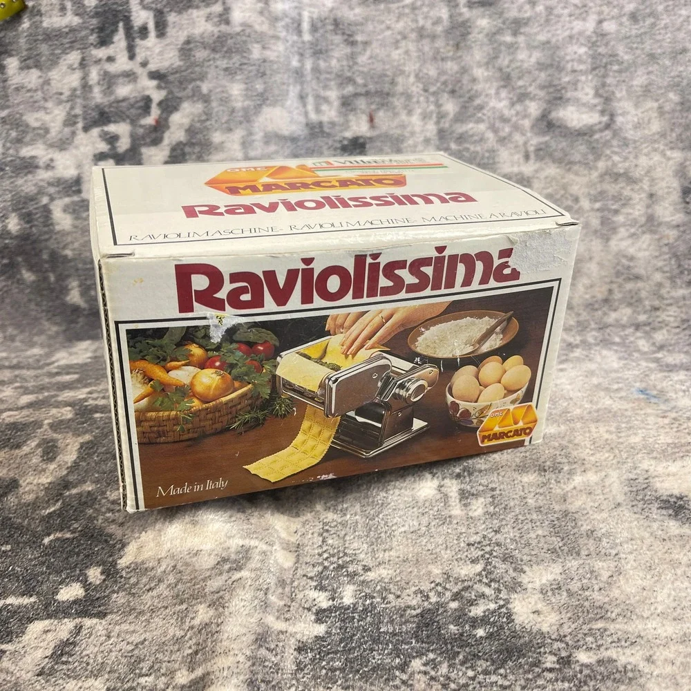 Vtg Marcato Raviolissima Ravioli Maker Attachment VillaWare Italy Boxed CIB